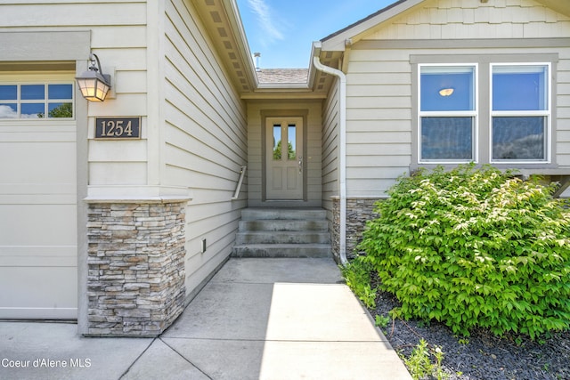 1254 E Bogie Dr, Post Falls, ID 83854 - entrance to property with stone siding