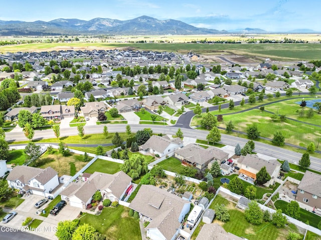 1254 E Bogie Dr, Post Falls, ID 83854 - aerial perspective of suburban area featuring mountains