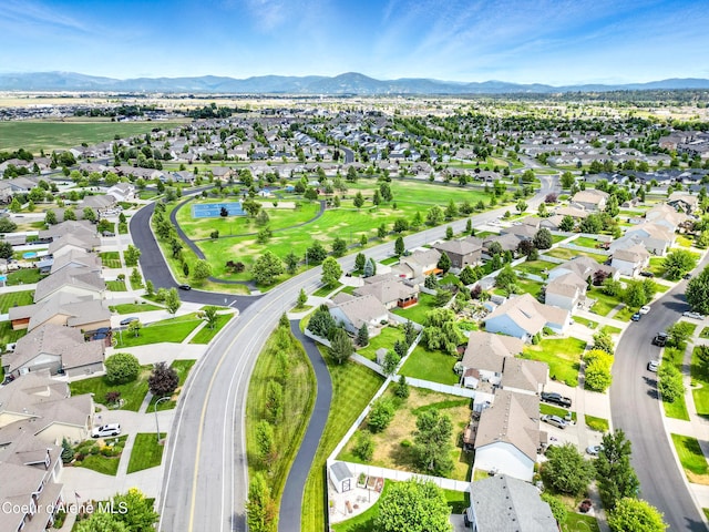 1254 E Bogie Dr, Post Falls, ID 83854 - aerial view of residential area with a mountain backdrop