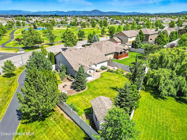 1254 E Bogie Dr, Post Falls, ID 83854 - aerial view of residential area with a mountainous background