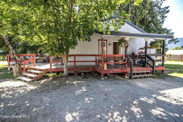 517 N Stephen St, Clark Fork, ID 83811 - view of front of home with a wooden deck