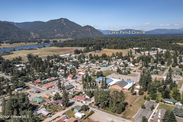 517 N Stephen St, Clark Fork, ID 83811 - drone / aerial view of a water and mountain view