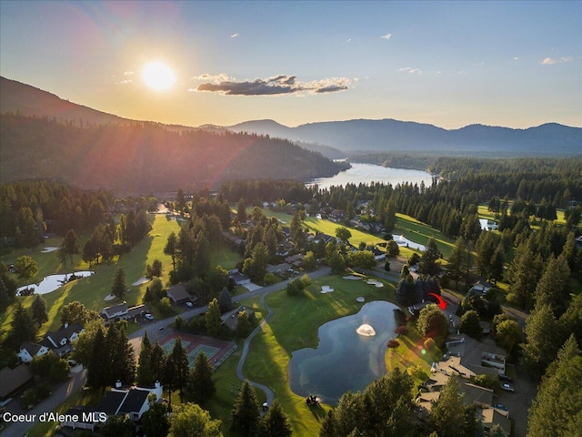 4922 W Village Blvd # 5, Rathdrum, ID 83858 - aerial view of property's location featuring a water and mountain view