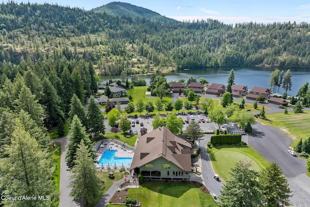 5299 W Green Ct # 23, Rathdrum, ID 83858 - bird's eye view of a heavily wooded area and a water and mountain view