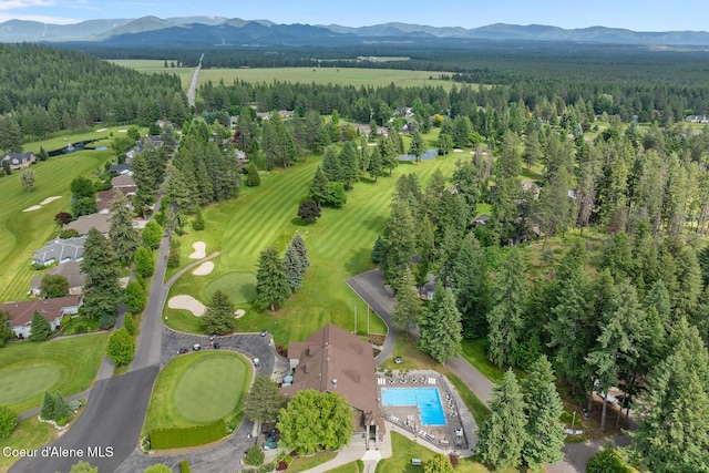 5299 W Green Ct # 23, Rathdrum, ID 83858 - aerial overview of property's location featuring a water and mountain view and a heavily wooded area