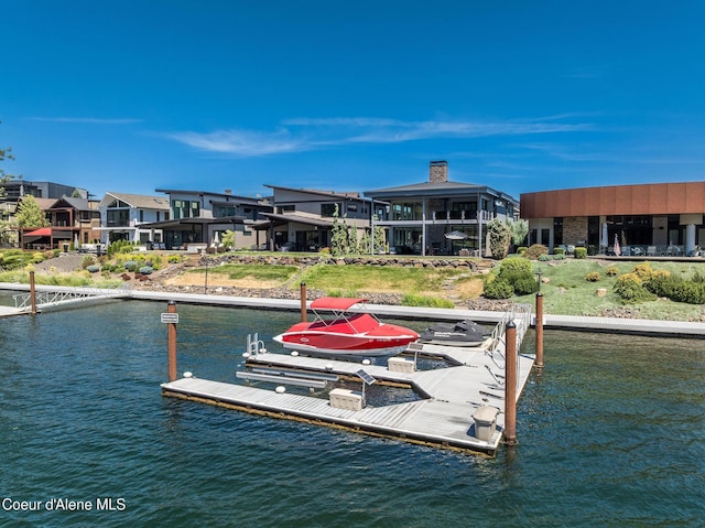 1758 W Bellerive Ln, Coeur Dalene, ID 83814 - dock area featuring a water view