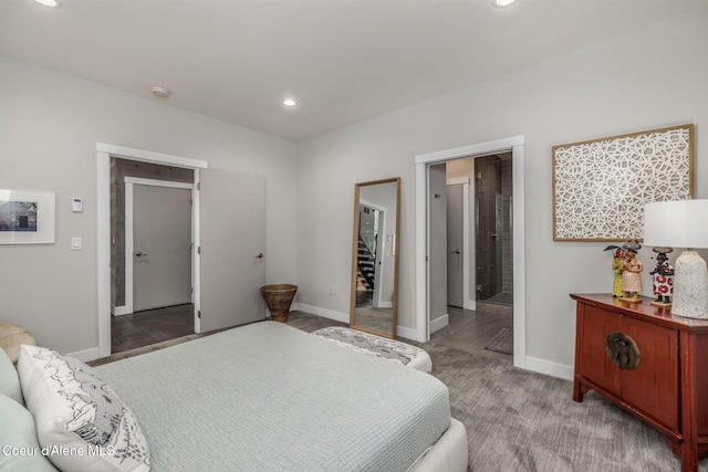 1758 W Bellerive Ln, Coeur Dalene, ID 83814 - bedroom featuring recessed lighting, a spacious closet, and ensuite bathroom