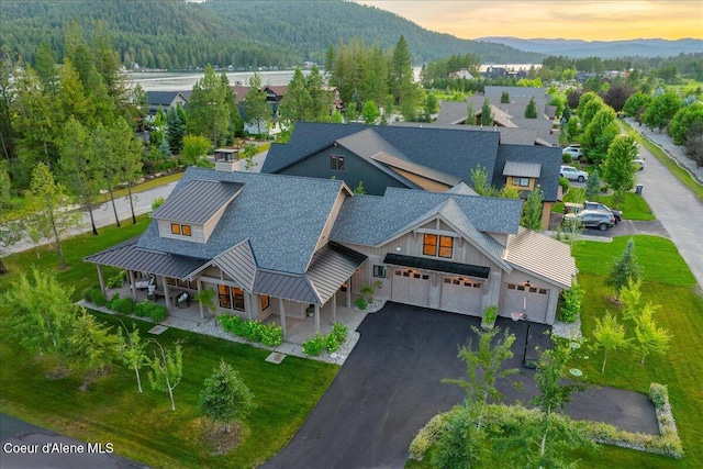428 W Beach Ct, Dover, ID 83825 - aerial view of property and surrounding area featuring a mountain backdrop
