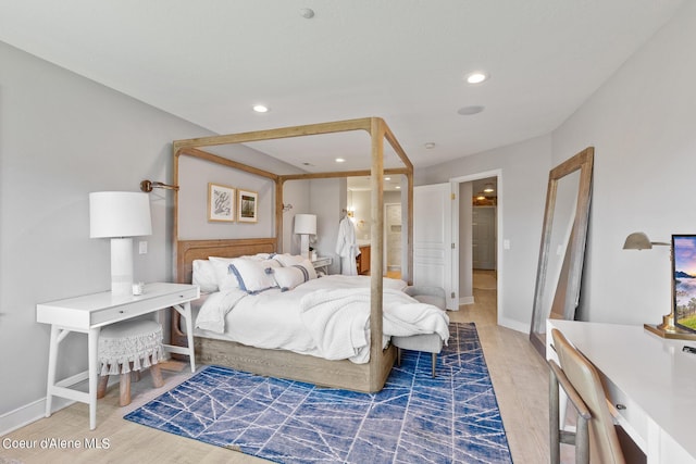 4732 S Arrow Point Dr # 304, Harrison, ID 83833 - bedroom with recessed lighting and wood finished floors