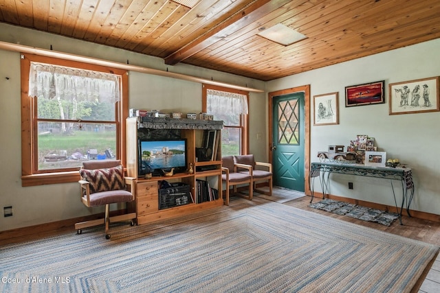854 Two Tail Rd, Bonners Ferry, ID 83805 - living area with wood ceiling and baseboards