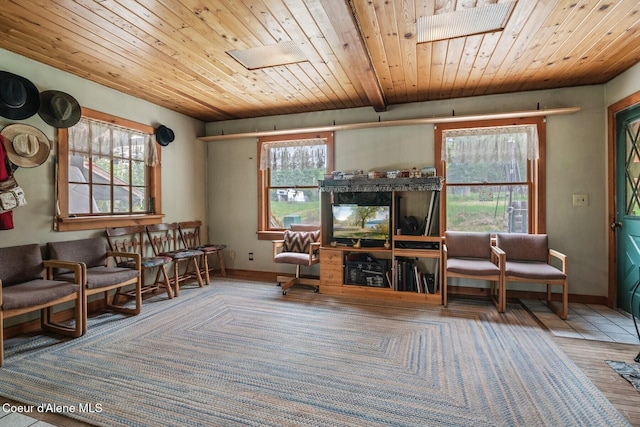 854 Two Tail Rd, Bonners Ferry, ID 83805 - living area featuring healthy amount of natural light and wood ceiling