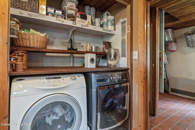 854 Two Tail Rd, Bonners Ferry, ID 83805 - laundry area featuring washing machine and clothes dryer and tile patterned floors