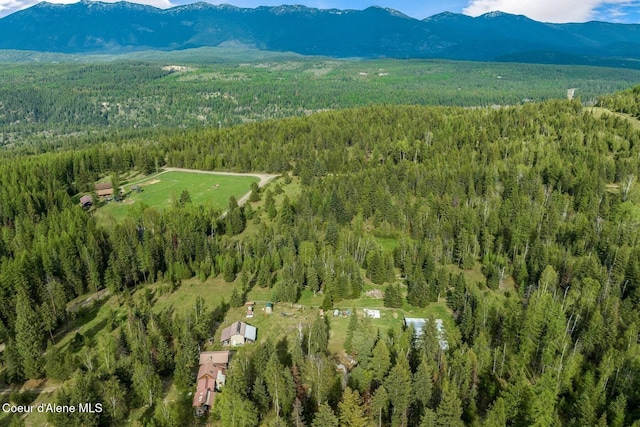 854 Two Tail Rd, Bonners Ferry, ID 83805 - aerial view of a heavily wooded area and mountains