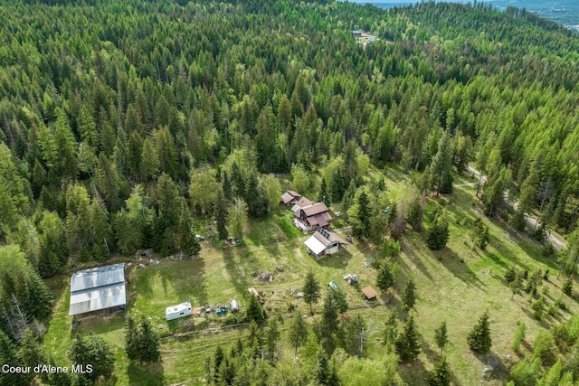 854 Two Tail Rd, Bonners Ferry, ID 83805 - aerial view of property and surrounding area featuring a forest
