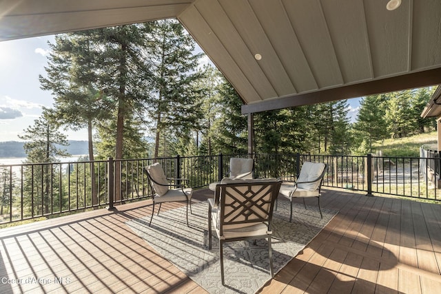 16749 W Cade Rd, Hauser, ID 83854 - view of wooden deck