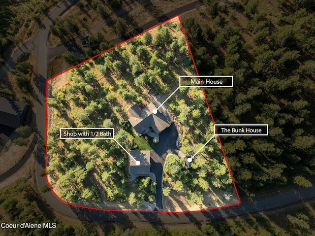 16749 W Cade Rd, Hauser, ID 83854 - map / location with property boundaries highlighted