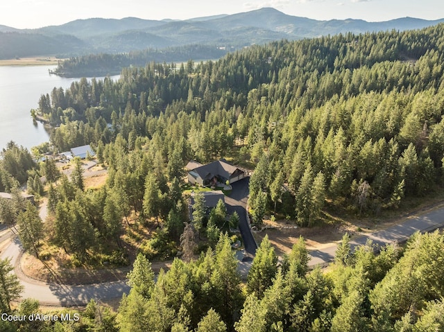 16749 W Cade Rd, Hauser, ID 83854 - bird's eye view of a forest and a water and mountain view