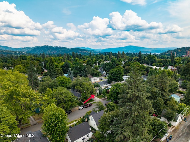 912 N 5th St, Coeur Dalene, ID 83814 - view of property location with a mountainous background and property boundaries highlighted