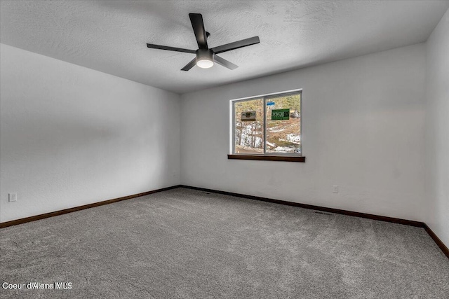 116 Prospector Lp, Kellogg, ID 83837 - empty room with ceiling fan, carpet flooring, and a textured ceiling