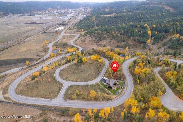 116 Prospector Lp, Kellogg, ID 83837 - aerial view of property and surrounding area featuring a mountain backdrop