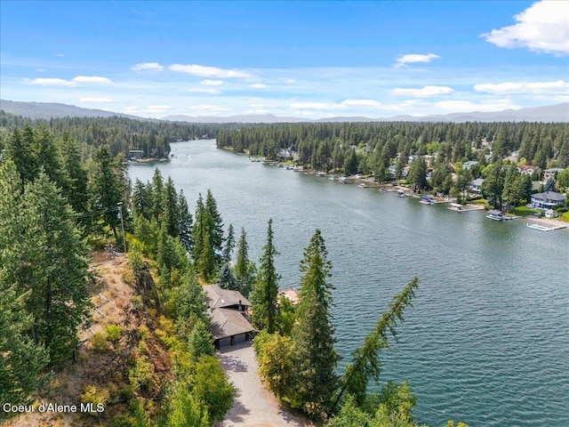400 S Ohana Beach Dr, Coeur Dalene, ID 83814 - aerial view of a heavily wooded area and a water and mountain view