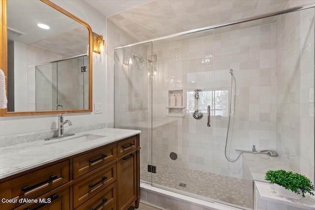 400 S Ohana Beach Dr, Coeur Dalene, ID 83814 - bathroom with vanity and a stall shower
