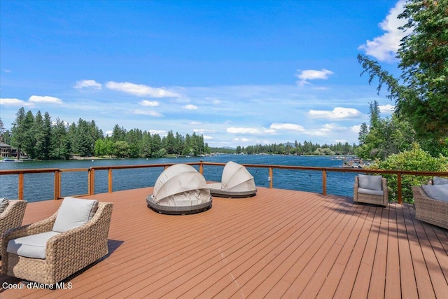 400 S Ohana Beach Dr, Coeur Dalene, ID 83814 - dock featuring a deck with water view