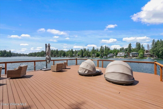 400 S Ohana Beach Dr, Coeur Dalene, ID 83814 - dock area with a deck with water view