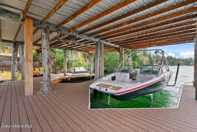 400 S Ohana Beach Dr, Coeur Dalene, ID 83814 - dock with a water view and boat lift