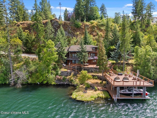 400 S Ohana Beach Dr, Coeur Dalene, ID 83814 - dock area featuring a deck with water view