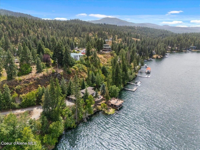 400 S Ohana Beach Dr, Coeur Dalene, ID 83814 - bird's eye view of a forest and a water and mountain view