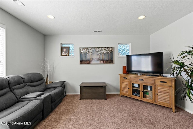 838 W Jenicek Loop, Post Falls, ID 83854 - carpeted living area with recessed lighting and a textured ceiling