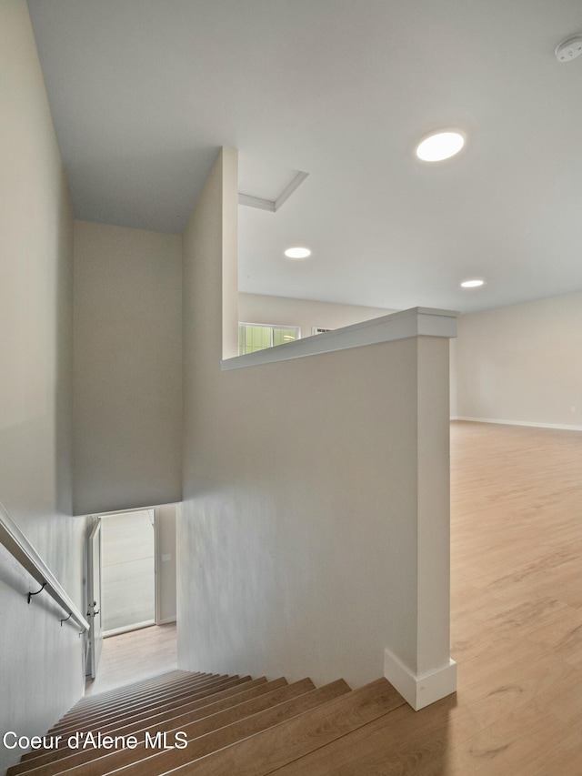 995 E Railroad Ave, Post Falls, ID 83854 - stairway featuring wood finished floors and recessed lighting