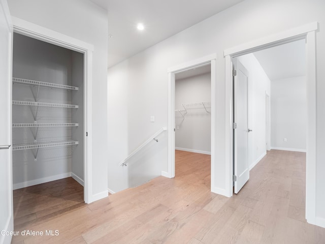 1037 E Railroad Ave, Post Falls, ID 83854 - hall with an upstairs landing, wood finished floors, and recessed lighting
