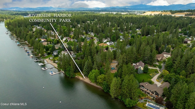 5188 E Twila Ct, Post Falls, ID 83854 - drone / aerial view of a water and mountain view