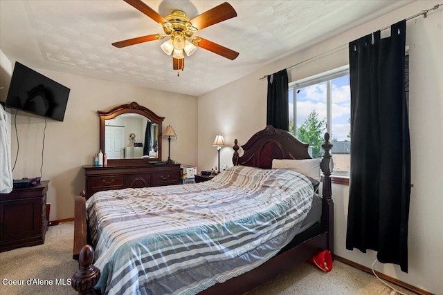 3569 E Jordan Dr, Post Falls, ID 83854 - bedroom featuring light carpet and a ceiling fan