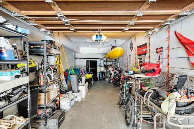 garage featuring a garage door opener
