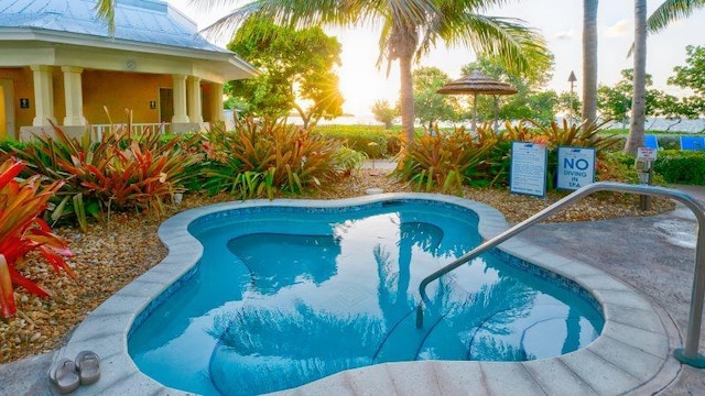 view of swimming pool featuring a pool