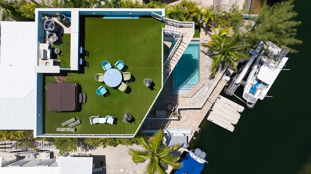 107 Hilson Ct, Tavernier, FL 33070 - drone / aerial view of a pool