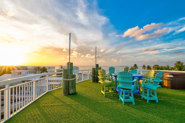 107 Hilson Ct, Tavernier, FL 33070 - view of green lawn featuring a water view