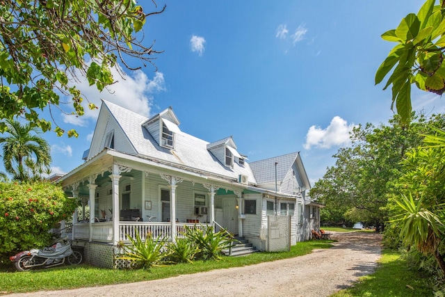 view of front of property with a porch