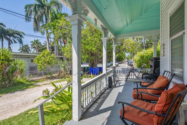 view of patio featuring covered porch