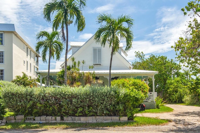 exterior space featuring covered porch