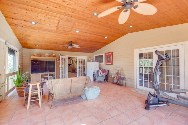 view of patio / terrace with ceiling fan