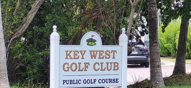 view of community sign