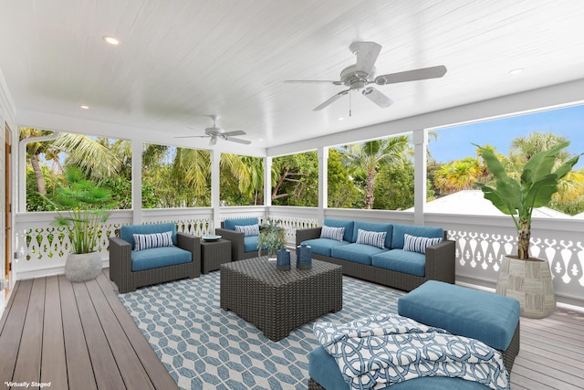 view of sunroom / solarium