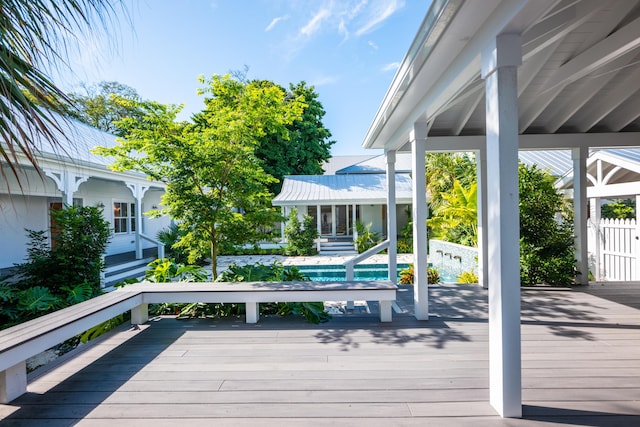 view of wooden deck