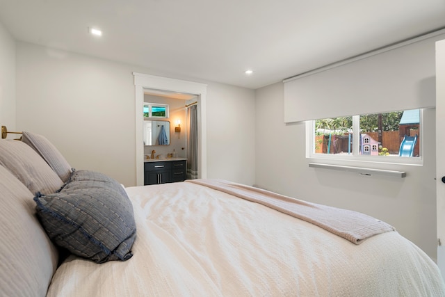 125 Harbor Dr, Key Largo, FL 33037 - bedroom with wet bar, recessed lighting, and ensuite bathroom