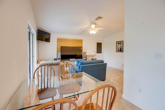 28212 Gato Rd, Little Torch, FL 33042 - dining space with ceiling fan and light tile patterned floors
