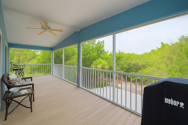 28212 Gato Rd, Little Torch, FL 33042 - wooden deck with ceiling fan